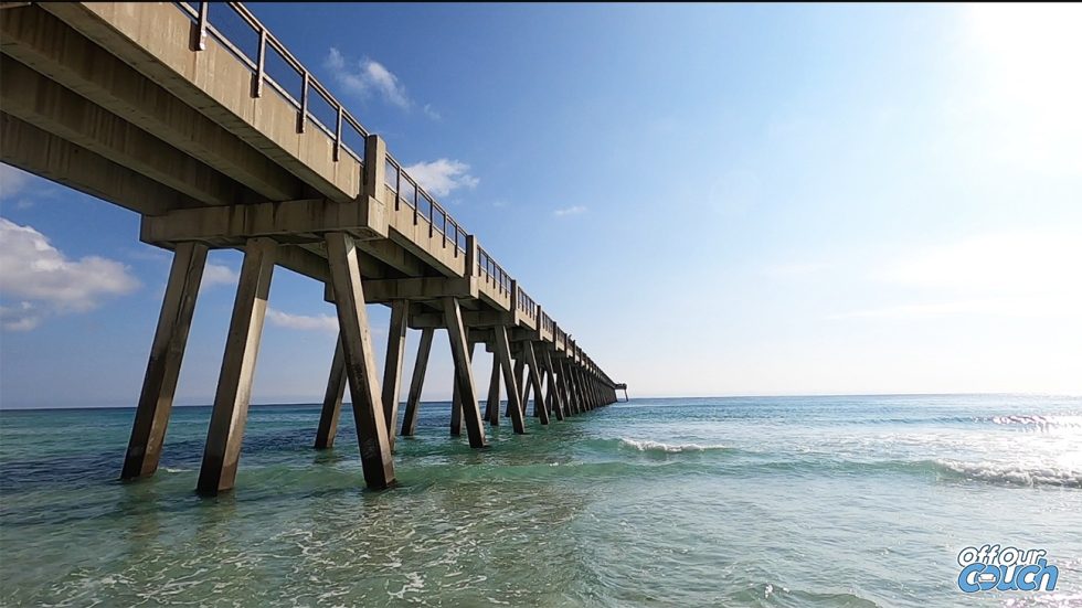Venturing into the Gulf of Mexico while Walking the Longest Pier in Florida at Navarre Beach!